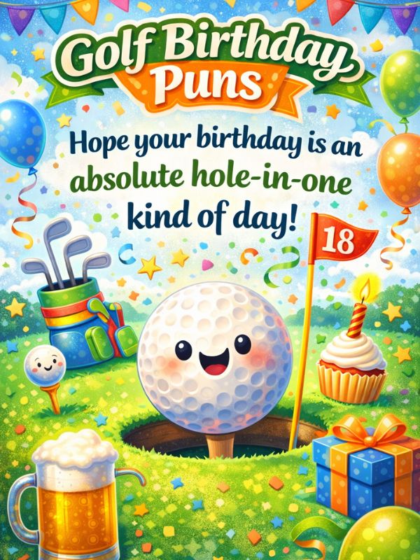 many many happy returns of the day puns For the Golf Obsessed