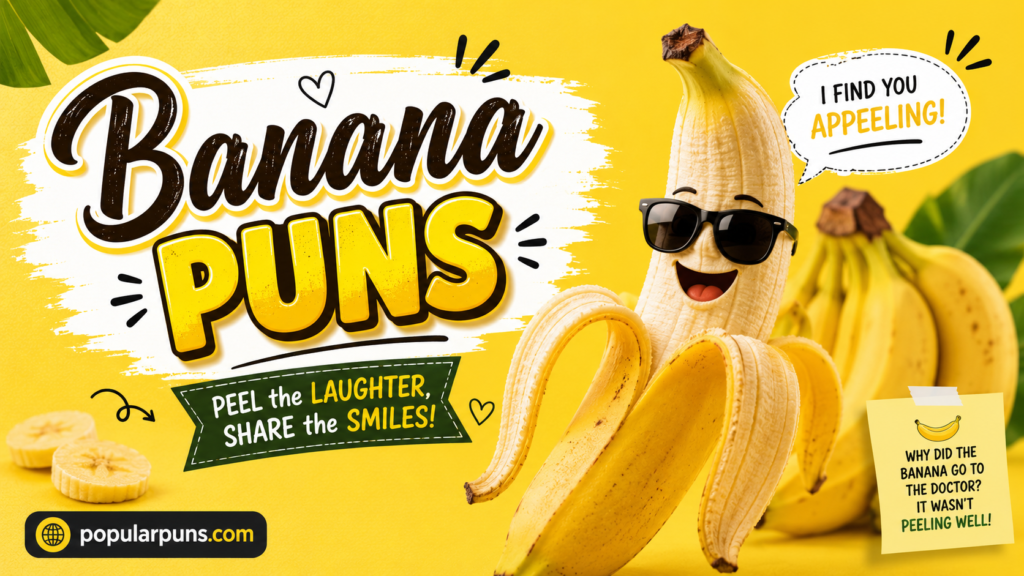 100+ Funny, Cute & Romantic Banana Puns